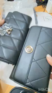 túi clutch ví da chần mới Lyn lyn womens wallet ví nữ