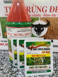 MUA 1 ĐƯỢC 4 Thuốc trừ cỏ TRÂU RỪNG ĐEN Chai 1000ml Trừ tận gốc các loại cỏ dại Newfosinate 150sl