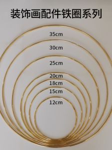 Modern Simplicity Iron Ring Reflective Sheet Decorative Accessories for Hallway Entrance Corridor Reflective Disk Decor