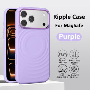 Liquid Silicone Ripple Phone Case For iPhone 18 Pro Max 17 16 15 Pro For Magsafe Magnetic Wireless Charge Shockproof Cover
