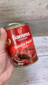 FIAMMA - Lon ĐỎ nhỏ 400g - CÀ CHUA XAY NHUYỄN / Ý / VESUVIANA Tomato Paste 28/30% (HALAL)