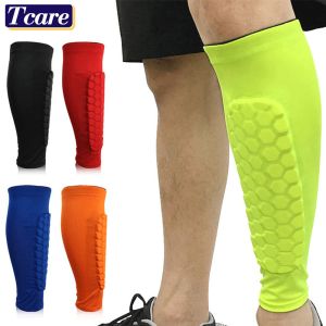 1 PCS Sports Calf Support Football Shin Guards Protector Soccer Honeycomb Anti-crash Leg Compression Sleeves Cycling Running Shinguards