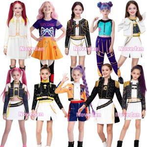 Anime Rumi Mira Zoey Cosplay Kid Costume Girl Huntrix KPDH KDPop Cosplay Carnival Birthday Party Role Play Clothes