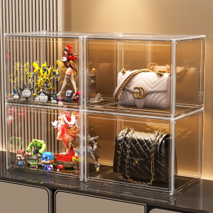 Clover Home กล่องโชว์โมเดล กล่องเก็บฟิกเกอร์ กล่องอะคริลิคใส ชั้นวาง art toy ฝาครอบใช้ง่าย วางซ้อนได้