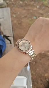 Original Jam tangan wanita seven minute - Model analog - Tanggal aktif - Rantai stainless - Mewah elegan - Bayar ditempat
