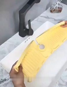 Satu Keluarga Faucet Absorbent Mat Sink Splash Guard C1009 Kitchen Splash Mat Silicone Pad Alas