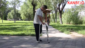 2-in-1 height adjustable folding elderly walking rack supporting shower chair elderly walking aid