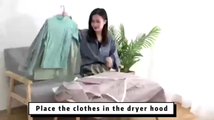 Electric Clothes Dryer Folding with Heater 23x9.5x15.5cm/9.05x3.74x6.1inch 80cm/31.49inch Hose 1.6m/62.99inch Power Cord for Baby Travel Quick drying