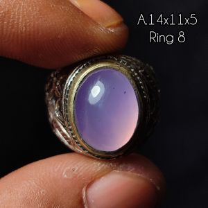 batu kucubung lavender ungu giwang ( top quality ) / batu kucubung lavender ring alpaka
