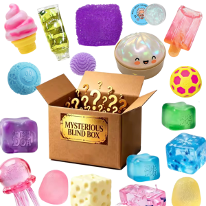 Blind Box Fuzz Ball Ice Cream Steamed Bun Series Toy Simulated Food Fidget Toy Cute Squeeze Foot Toy Antistress Stress-Relief