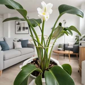 ที่รองรับต้นมอนสเตอร่าทำจากโลหะทนทานพร้อมไม้ไผ่ อุปกรณ์ฝึกปีนต้นไม้เพื่อการเจริญเติบโตที่แข็งแรงและโครงสร้างสวนที่สวยงาม