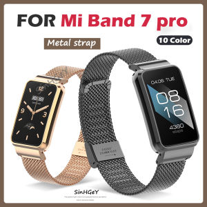 SinHGeY Metal Strap for Xiaomi Mi Band 7 Pro Strap Metal Stainless steel Bracelet Buckle 7Pro Replacement Wristband