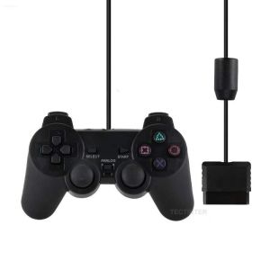 Tay Cầm Chơi Game Có Dây Cho Sony PS2 Bộ Điều Khiển USB PC Joystick Có Rung Cho Playstation 2 Mando PS2 Joypad Đen/Xanh/Trắng