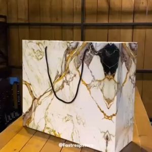 Paper Bag Desain OMP Ultra Jumbo 60x50x20 Tas Kado Bedcover Premium Souvenir Wedding Ultah Keren Simple