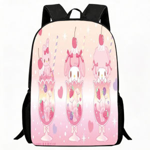 Sanrio | Kids Bag Football Puppy Print Backpack Kids Lightweight School Bag Adjustable Breathable Straps Durable Polyester Casual Daypack
