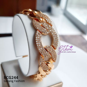 Gelang Tangan Wanita Mewah Infinity Mata Rante Kaitan Awet Anti Karat Model Elegan Perhiasan Fashion Import Premium bcg244