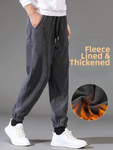 Men Autumn Winter Corduroy Pants Thicker Loose Casual