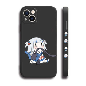 Gawr Gura Hololive Shark Mom Liquid Silicone Phone Case Shockproof for Apple 11 12 15 16 Maxr Redmi K70 OnePlus Ace3 Xiaomi 14 IQOO 12 VIVOX100
