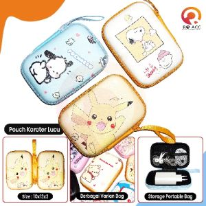 [RO ACC] NVN-TS5 TAS KECIL HAND BAG POUCH DOMPET CHARGER HEADSET POWER BANK MAKEUP SERBAGUNA KARAKTER LUCU