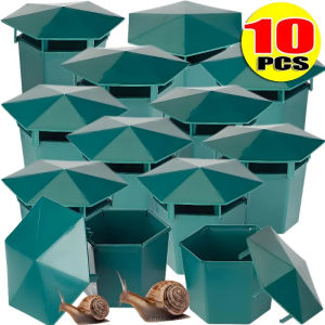 10PCS Plastic Snail Trap Catcher Reusable Pests Bait Station Tools Garden Slug Cage Farm Protector for Vegetables Flowers