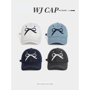 【WJ】Korean Ins Cute Bow Embroidery cap Baseball Cap Female Spring Summer Sunshade Baseball Hat