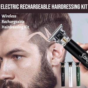 Professional Electric Rechargeable Hairdressing Kit Wireless Electric Hair Trimmer Clipper Hairdresser Set Men Hair Cutting