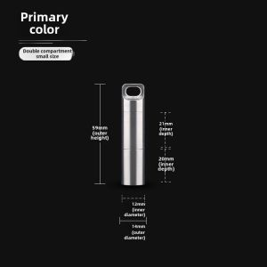 Pure Titanium Small Medicine Bottle Sealed Waterproof Moisture-Proof Portable Portable Pill Tablet One Week Japan Mini Pillbox Storage