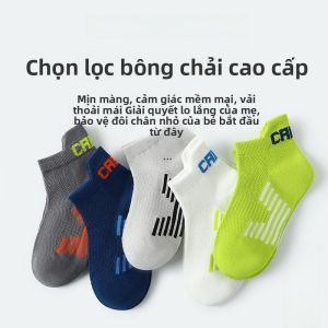 MiiOW | Tất thể thao nam trẻ em MiiOW thoáng khí thấm mồ hôi chống mùi mùa hè mỏng lưới trung bình dài đến bắp chân bằng cotton polyester