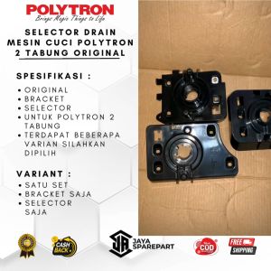 Bracket Selector Drain Mesin Cuci Polytron 2 Tabung Original