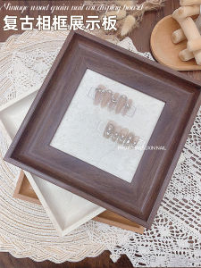 Retro Wood Grain Nail Art Display Board Picture Frame Color Card Workbench Wearable Nail Storage Beauty Tool from China