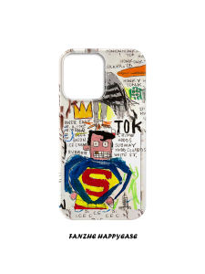Creative Graffiti Superman  15 Phone Case Full Cover Frosted Anti-Fall Huawei Mate60 Xiaomi 13 Protective Shell Artistic Trend