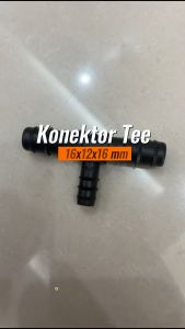 Tee Konektor ukuran 16x12x16mm untuk menyambungkan Selang Aerasi 12/25 dan pe 12mm