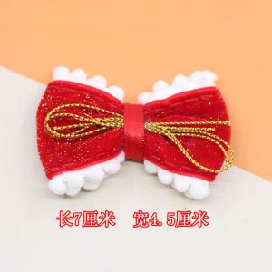 Phụ Kiện Tóc DIY Thủ Công Không Có Kẹp Tóc Màu Đỏ Lót Hoa Bướm Năm Mới Phụ Kiện Trang Sức Thời Trang Mùa Đông Phụ Kiện Tóc