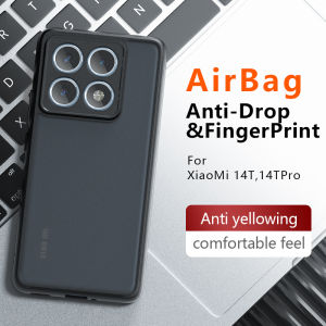 Ốp cho Xiaomi 14t Xiaomi 14t Pro mờ cảm thấy mờ rõ ràng lưng điện thoại bìa chống Vàng chống vân tay bốn góc Đệm hơi chống rơi chống sốc bảo vệ Bìa