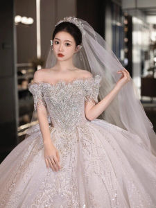 ชุดแต่งงานสไตล์ฝรั่งเศส 2025 ชุดเจ้าสาวแขนกุดคุณภาพสูง ชุดคลุมท้อง ขนาดใหญ่ ขนาดเล็ก ชุดยาวคลุมเข่า ชุดราตรี