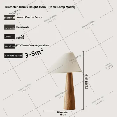 Japanese Wabi-Sabi Style Floor Lamp Rustic Solid Wood Tea Room Living Room Bedroom Study Chinese Style Tea Room Floor Lamp
