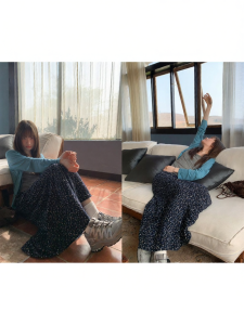 NIHAOKANONG | Chân Váy Bút Chì A-Line Cao Waisted Mới Mùa Hè