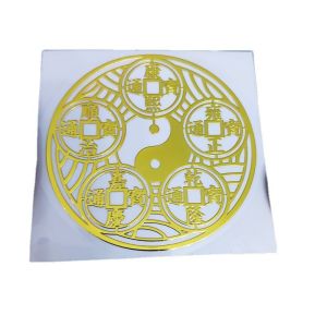 Gate to Gate Metal Stickers Home Fengshui Door Sticker Five Emperors Money Qilin Pixiu Gourd Beast Head Wenchang Stickers