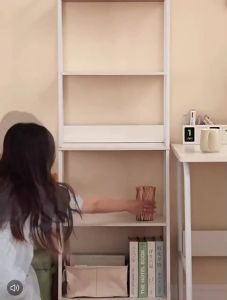 ชั้นวางของ โครงเหล็ก วางหนังสือ ของในครัว อเนกประสงค์ กันน้ำ กันสนิม รองรับน้ำหนักได้ดี มี2สี ขาว ดำ