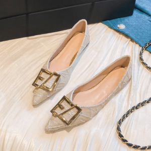 MIFEI | Pointed Toe Shallow Cut Flats Large Size Womens Shoes