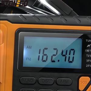 4000mAh Solar Powered Emergency Radio with AM FM Weather Alert LED Flashlight Power Bank for Outdoor Camping Survival