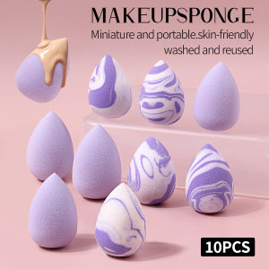 Bộ 10 PC Quick Set Foundation Concealer Set - Combo Bông Trang Điểm Hình Giọt Nước Mềm Mại Đàn Hồi Thân Thiện Với Da Bông Trang Điểm Bằng Polyurethane