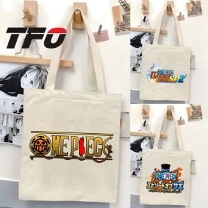 TFO Tote Bag One Piece the Straw Hat Pirates Monkey D. Luffy Versatile Ideal for College School