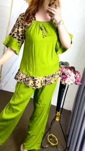 Setelan wanita lengan pendek motif lara ld 110cm muat bb 45kg sampai 75kg pakaian wanita kekinian bisa bayar ditempat cod