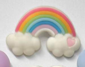 JB 👠🌈ตัวติดรองเท้ามีรู ท้องฟ้า “ ดอกไม้ เมฆ รุ้ง บอลลูน “ 🌈👠✨Shoe charm sky “ Cloud rainbow balloon ” space งานดีสีสวยสด space