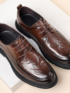 Casual Business British Style Perforated Genuine Leather Mens Sandals