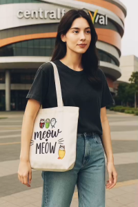 กระเป๋าผ้าใบใหญ่ Minimal ชิคๆ ใส่ของเยอะมากๆ ผ้าหนาเกรด A งานไทย ส่งจากไทย