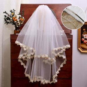 New Ultra-Puffy Bridal Veil Embroidered Lace Trim Headwear Photography Styling Travel Shoot Engagement Soft Tulle Material