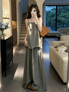 PEIZIXUAN | Relaxed Style Fashionable Grey Set Female Summer