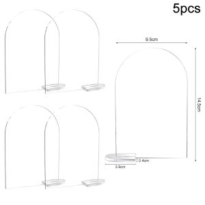 5/10pcs Transparent Acrylic Sign Clear Arch Sign With Stand Blank Name Signs Wedding Party Table Number Holders Plate Decoration